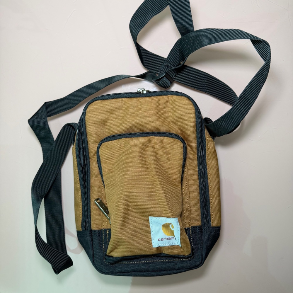 Carhartt Tan and Black Small Crossbody Messenger Bag
